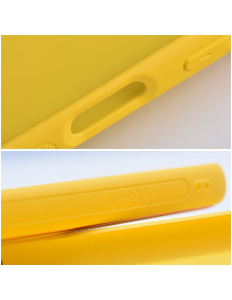 Etui LEATHER Case en cuir pour IPHONE 14 PLUS JAUNE
