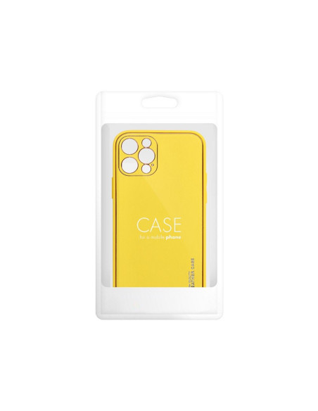 Etui LEATHER Case en cuir pour IPHONE 14 PLUS JAUNE
