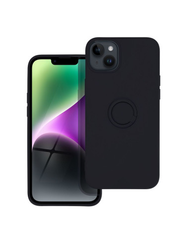 Coque SILICONE RING pour IPHONE 14 PLUS noir