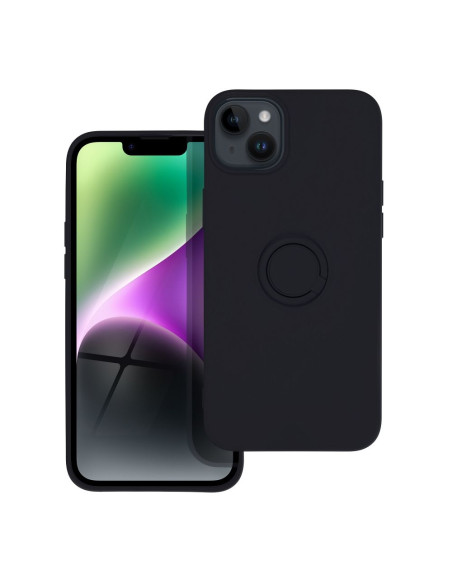 Coque SILICONE RING pour IPHONE 14 PLUS noir