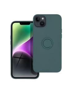 Coque SILICONE RING pour IPHONE 14 PLUS vert 2