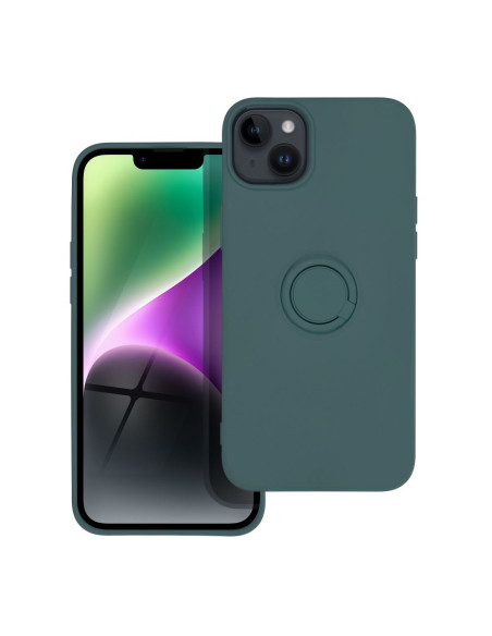 Coque SILICONE RING pour IPHONE 14 PLUS vert