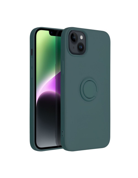 Coque SILICONE RING pour IPHONE 14 PLUS vert