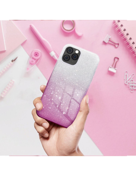 Coque Forcell - SHINING pour IPHONE 14 PLUS TRANSPARENT / ROSE