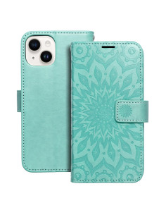 Etui MEZZO Book pour IPHONE 14 mandala vert