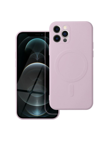 Coque MAG SILICONE compatible avec MagSafe pour IPHONE 12 Pro rose