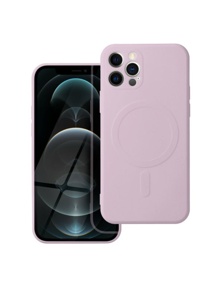Coque MAG SILICONE compatible avec MagSafe pour IPHONE 12 Pro Max rose