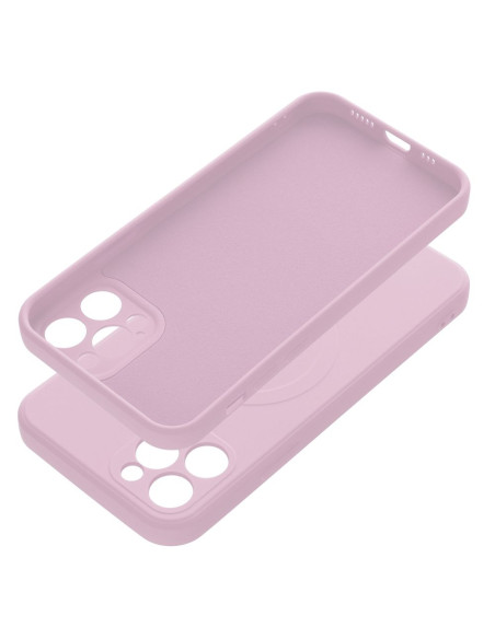 Coque MAG SILICONE compatible avec MagSafe pour IPHONE 12 Pro Max rose