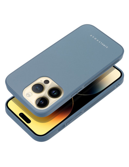 Coque en verre mat Roar - pour iPhone 14 bleu