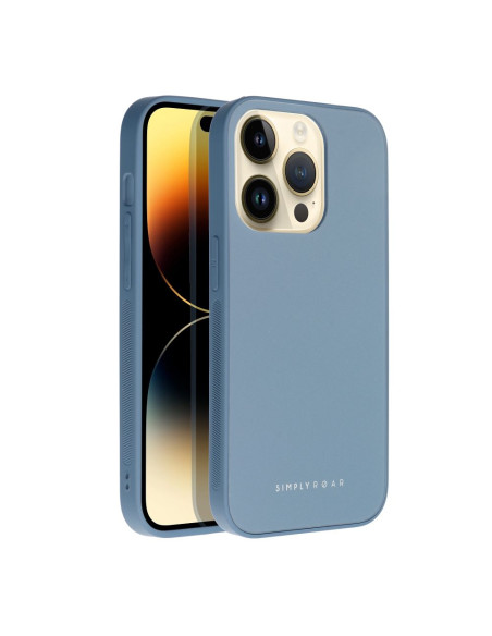 Coque en verre mat Roar - pour iPhone 14 bleu