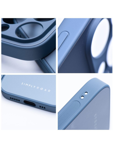 Coque en verre mat Roar - pour iPhone 14 Plus bleu