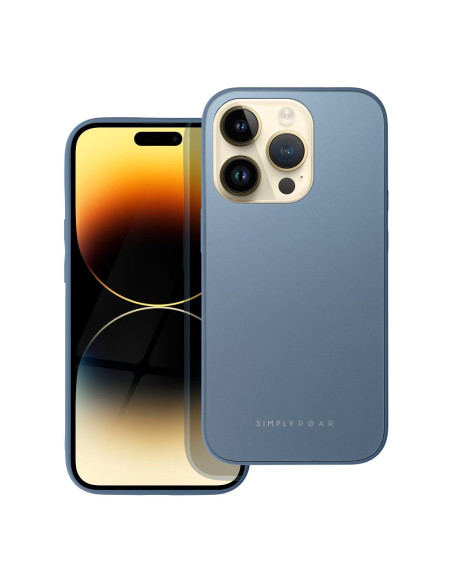 Coque en verre mat Roar - pour iPhone 14 Pro bleu