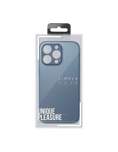 Coque en verre mat Roar - pour iPhone 14 Pro bleu