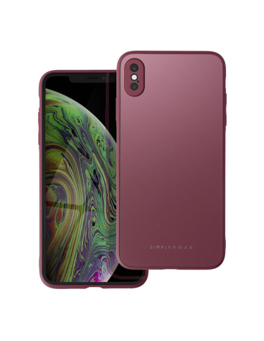 Roar Matte Glass Case - for iPhone XS Max claret