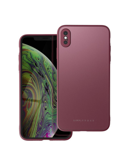 Roar Matte Glass Case - for iPhone XS Max claret