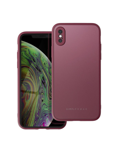 Coque en verre mat Roar - pour iPhone XS marron