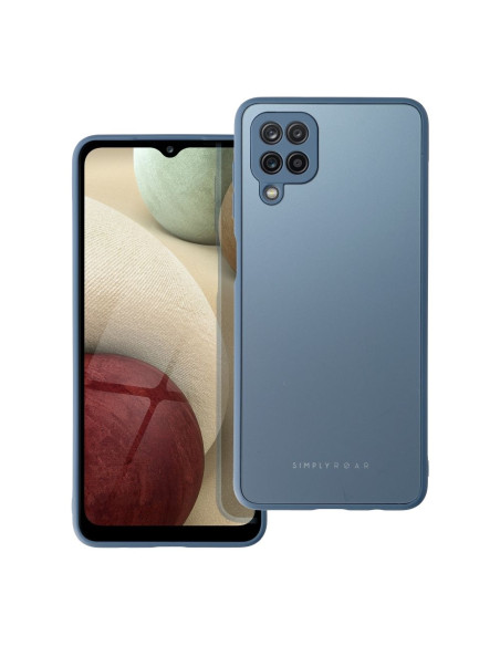 Coque en verre mat Roar - pour Samsung Galaxy A12 bleu