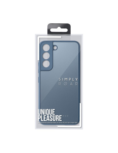 Coque en verre mat Roar - pour Samsung Galaxy A12 bleu