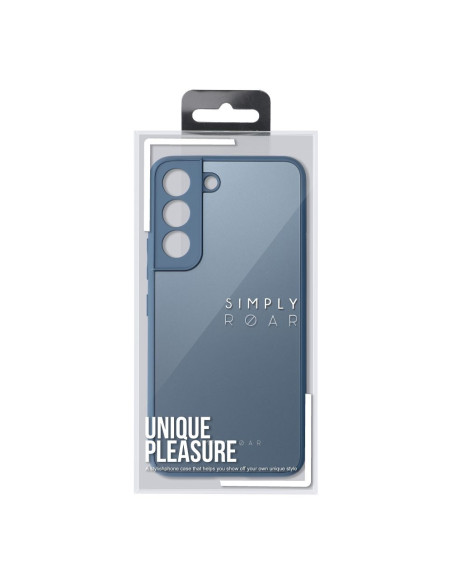 Coque en verre mat Roar - pour Samsung Galaxy A12 bleu