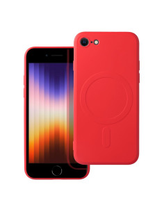 SILICONE MAG COVER Coque compatible avec MagSafe pour IPHONE 7 / 8 / SE 2020 / SE 2022 rouge