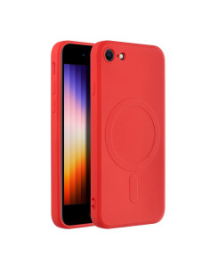 SILICONE MAG COVER Coque compatible avec MagSafe pour IPHONE 7 / 8 / SE 2020 / SE 2022 rouge 2