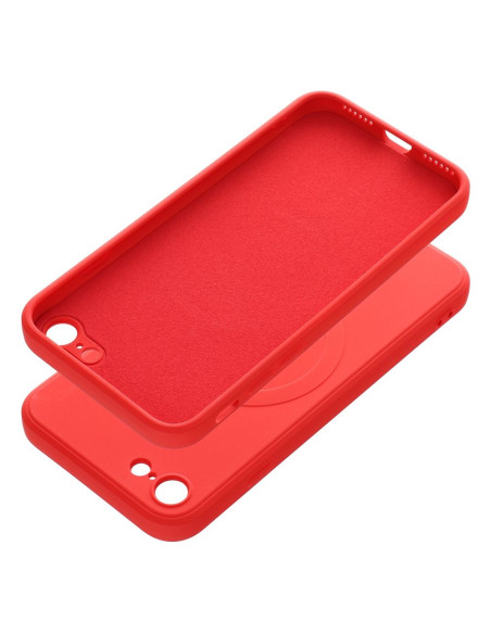 SILICONE MAG COVER Coque compatible avec MagSafe pour IPHONE 7 / 8 / SE 2020 / SE 2022 rouge