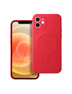 Coque MAG SILICONE compatible avec MagSafe pour IPHONE 12 Mini rouge