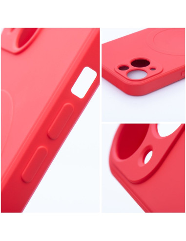 Coque MAG SILICONE compatible avec MagSafe pour IPHONE 12 Mini rouge