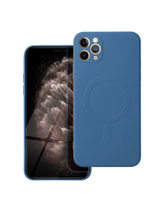 Coque MAG SILICONE compatible avec MagSafe pour IPHONE 12 Pro Max bleu