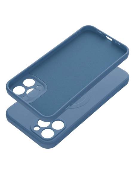 Coque MAG SILICONE compatible avec MagSafe pour IPHONE 12 Pro Max bleu