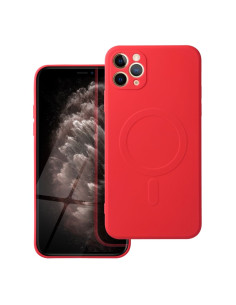Coque MAG SILICONE compatible avec MagSafe pour IPHONE 12 Pro Max rouge