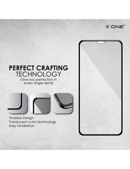 Verre trempé X-ONE Full Cover Extra Strong Mat - APP IPHO 13/13 Pro/14 (full glue) NOIR