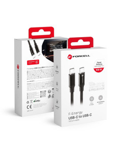 FORCELL câble Type C vers Type C QC4.0 5A/20V PD 100W E-mark / 4K / Thunderbolt / 20Gbit/s C391 1m noir
