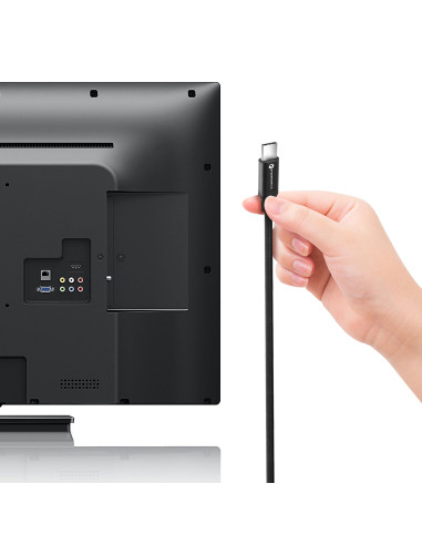 FORCELL câble Type C vers Type C QC4.0 5A/20V PD 100W E-mark / 4K / Thunderbolt / 20Gbit/s C391 1m noir