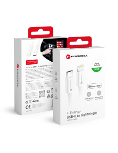 FORCELL câble Type C vers Lightning 8 broches MFi 3A/9V 30W (Max) C901 1m blanc