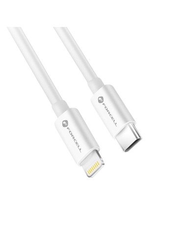 FORCELL câble Type C vers Lightning 8 broches MFi 3A/9V 30W (Max) C901 1m blanc