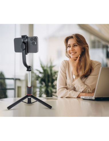 Perche selfieavec telecommande bluetooth tripod noir SSTR-13