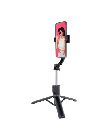Perche selfieavec telecommande bluetooth tripod noir SSTR-13