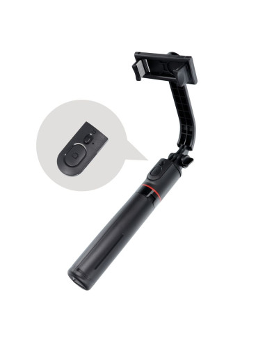 Perche selfieavec telecommande bluetooth tripod noir SSTR-13