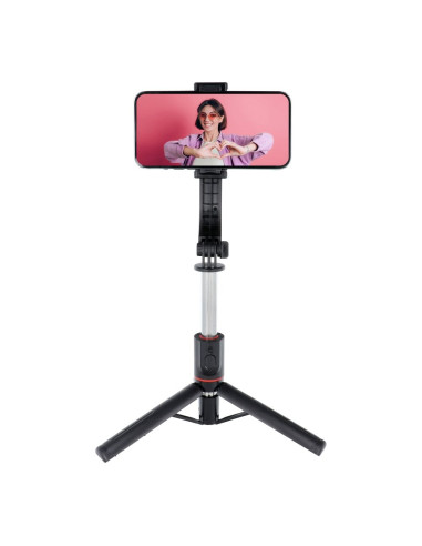 Perche selfieavec telecommande bluetooth tripod noir SSTR-13