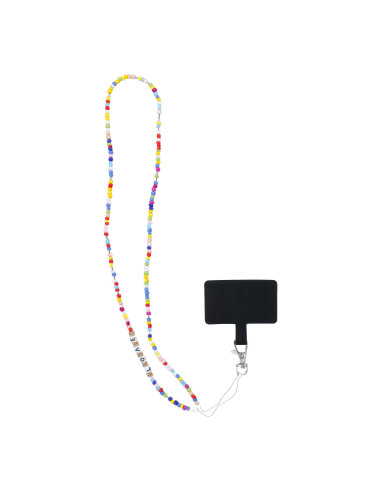 Pendentif téléphone PIXIE / longueur du cordon 68cm (34cm dans la boucle) / autour du cou - perles