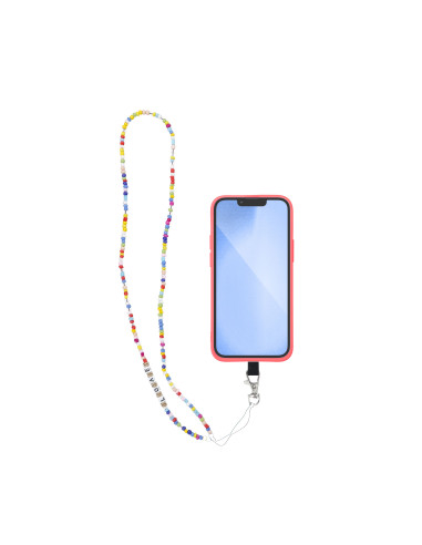 Pendentif téléphone PIXIE / longueur du cordon 68cm (34cm dans la boucle) / autour du cou - perles