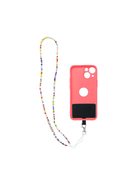 Pendentif téléphone PIXIE / longueur du cordon 68cm (34cm dans la boucle) / autour du cou - perles