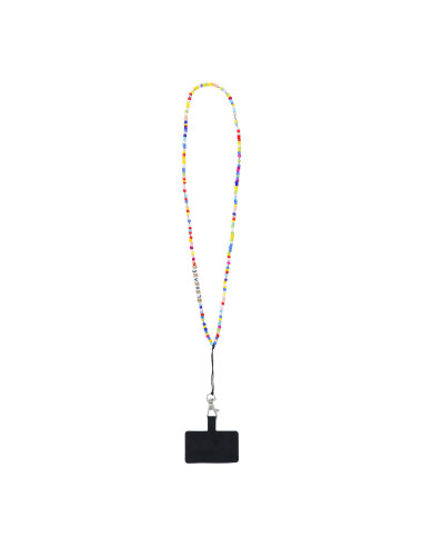 Pendentif téléphone PIXIE / longueur du cordon 68cm (34cm dans la boucle) / autour du cou - perles