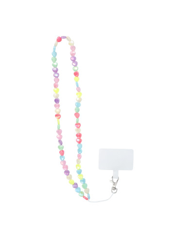 Pendentif téléphone PIXIE / longueur de la corde 68cm (34cm dans la boucle) / pendentif cou - coeurs