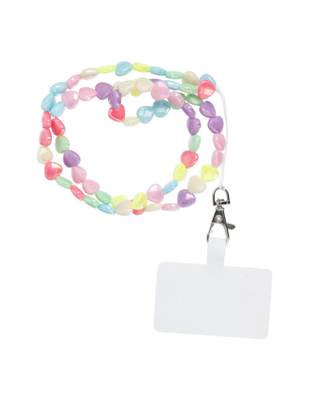 Pendentif téléphone PIXIE / longueur de la corde 68cm (34cm dans la boucle) / pendentif cou - coeurs