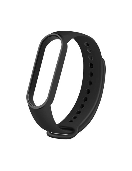 Silicone strap for XIAOMI Mi Band 5 / 6 / 7 black (01)