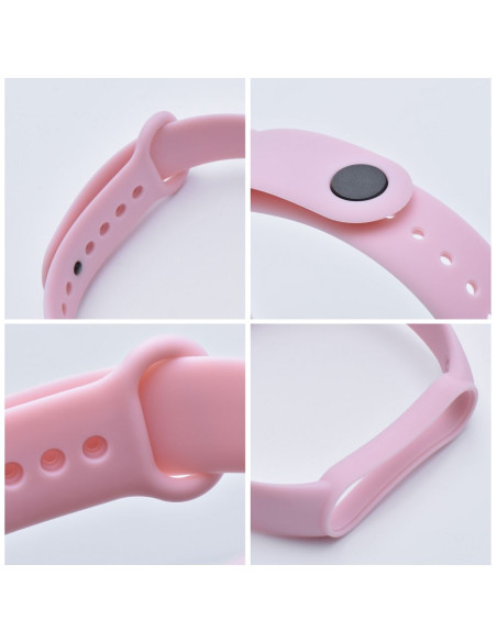 Silicone strap for XIAOMI Mi Band 5 / 6 / 7 pink (06)
