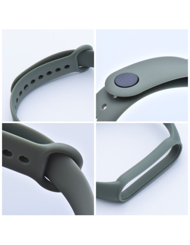 Strap silicone for smartband Xiaomi Mi Band 5 / 6 / 7 green (08)