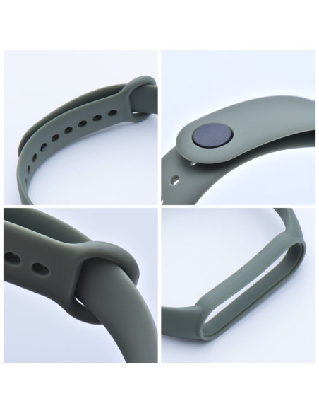 Strap silicone for smartband Xiaomi Mi Band 5 / 6 / 7 green (08)